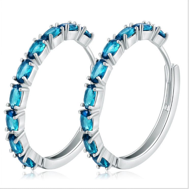 Chic Oval Zircon Earrings