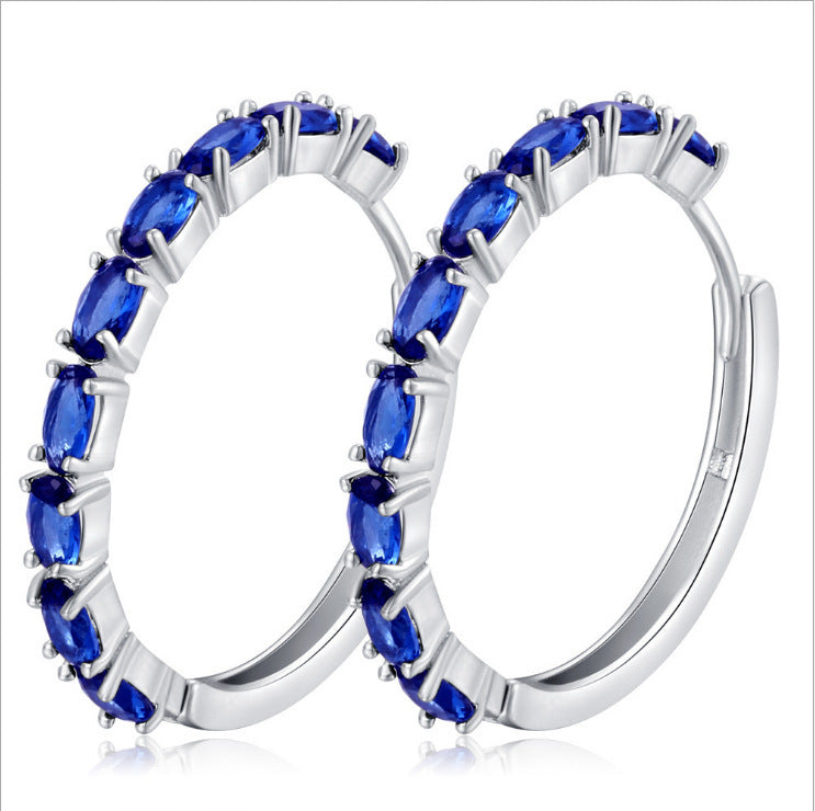 Chic Oval Zircon Earrings