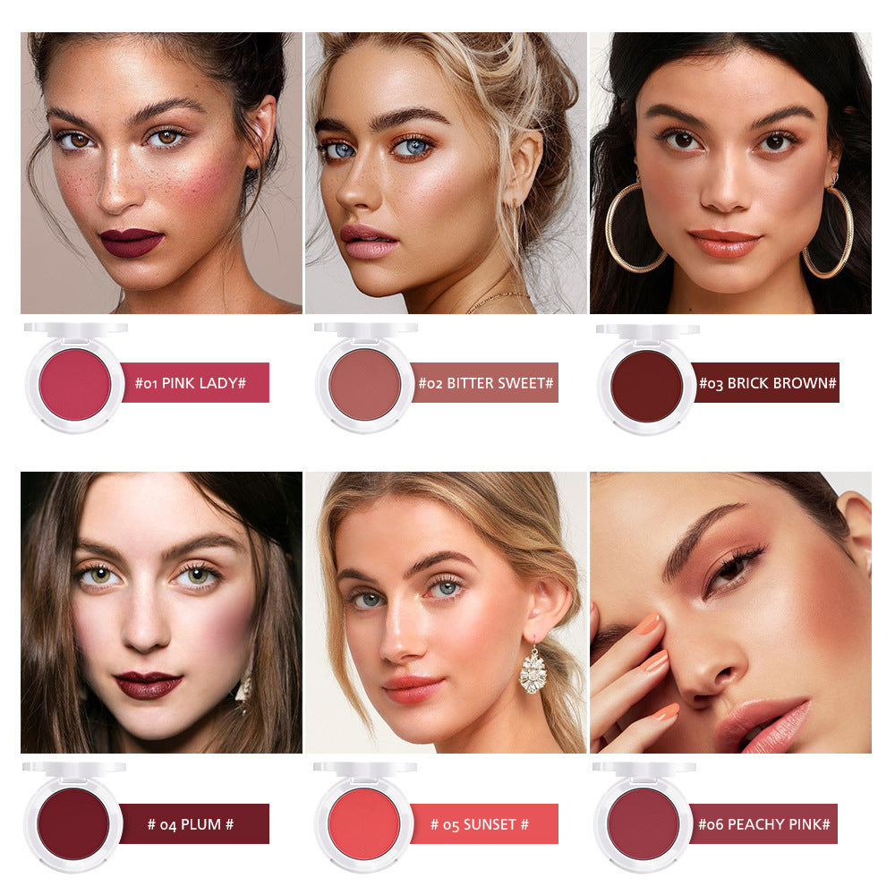 Soft Matte Blush with Subtle Shimmer – Radiant Natural Finish