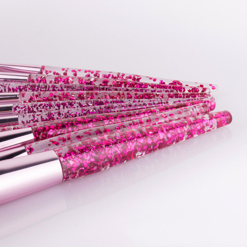 10-Piece Powder-Filled Handle Makeup Brush Set
