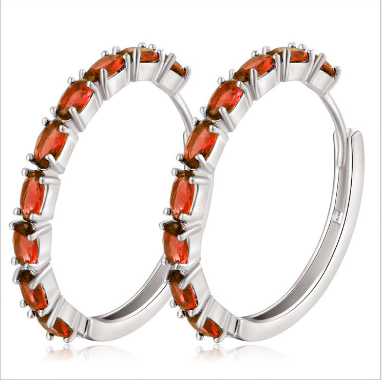 Chic Oval Zircon Earrings
