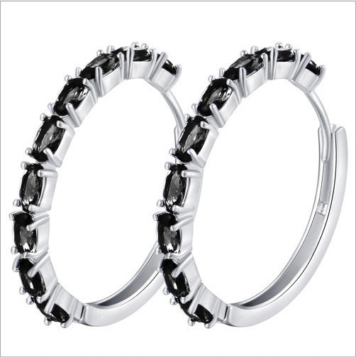 Chic Oval Zircon Earrings