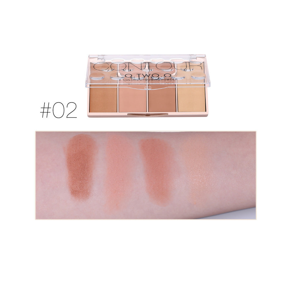 Rose Gold 4-Color Blush & Highlighter Palette – Glow & Define
