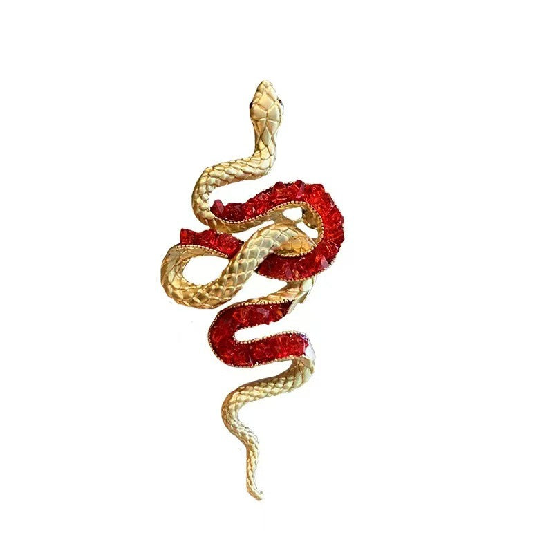 Elegant Spirit Snake Brooch