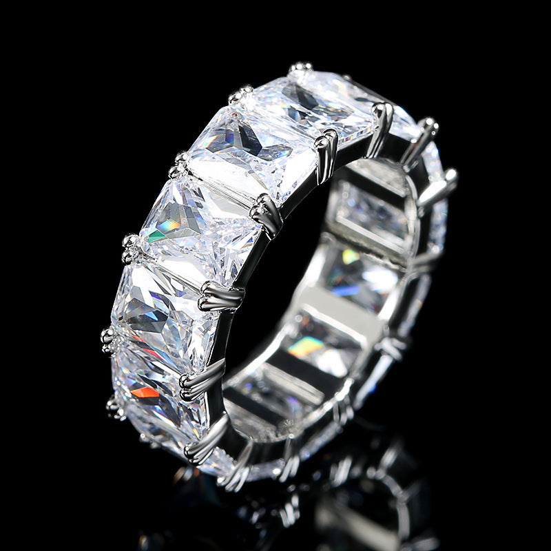 Bright Diamond Square Ring