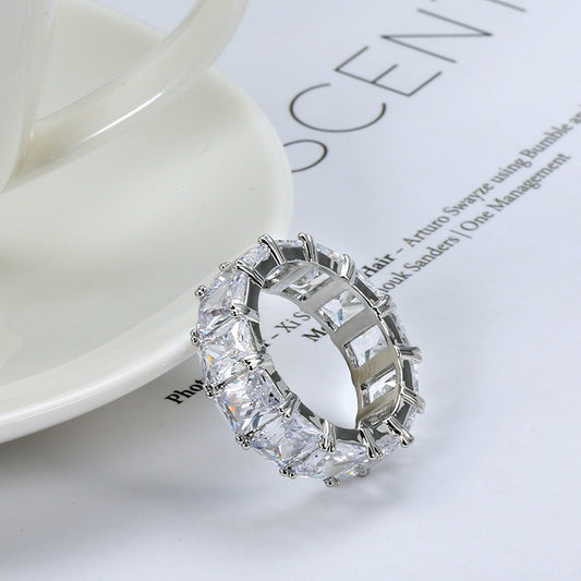 Bright Diamond Square Ring