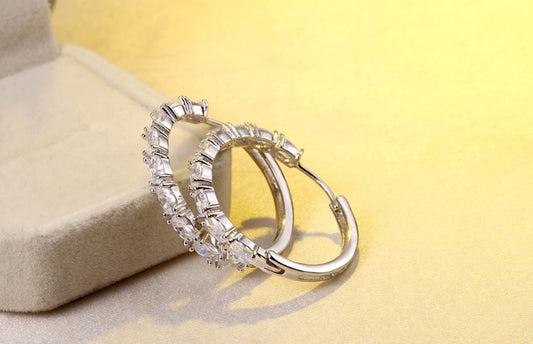 Chic Oval Zircon Earrings