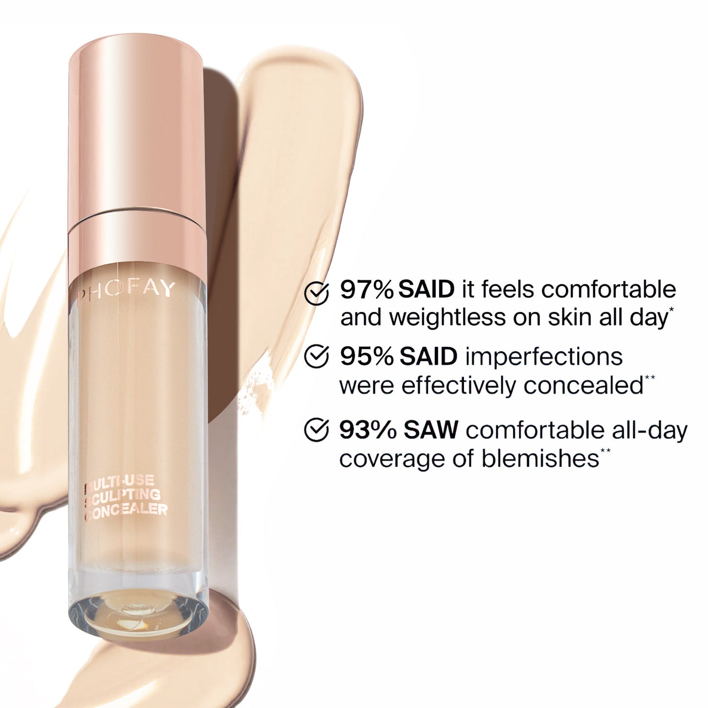 PHOFAY Super Coverage Concealer – Multi-Use, Flawless Finish
