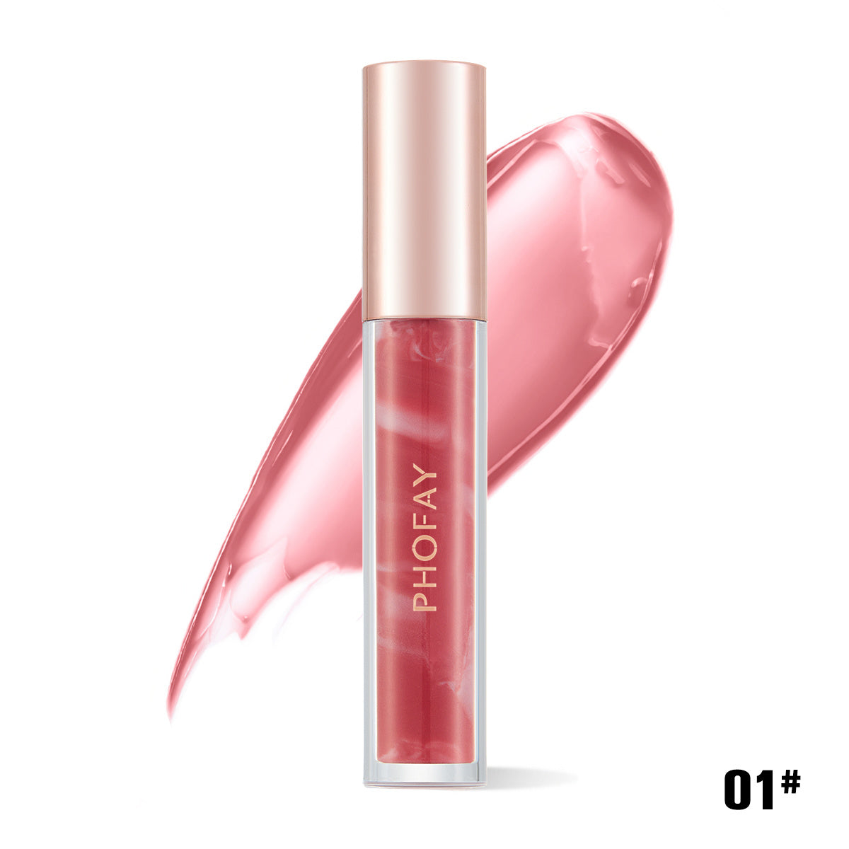 Phofay Rose Bloom Lip Gloss – Hydrating Floral Shine