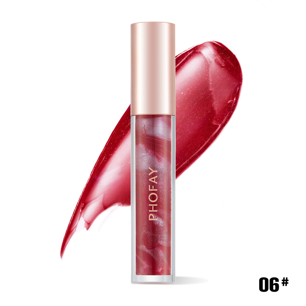 Phofay Rose Bloom Lip Gloss – Hydrating Floral Shine