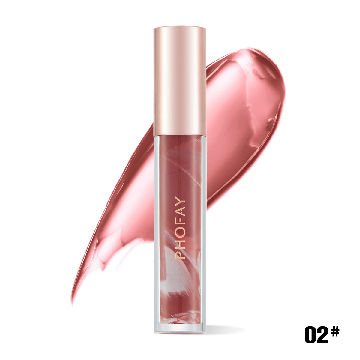 Phofay Rose Bloom Lip Gloss – Hydrating Floral Shine
