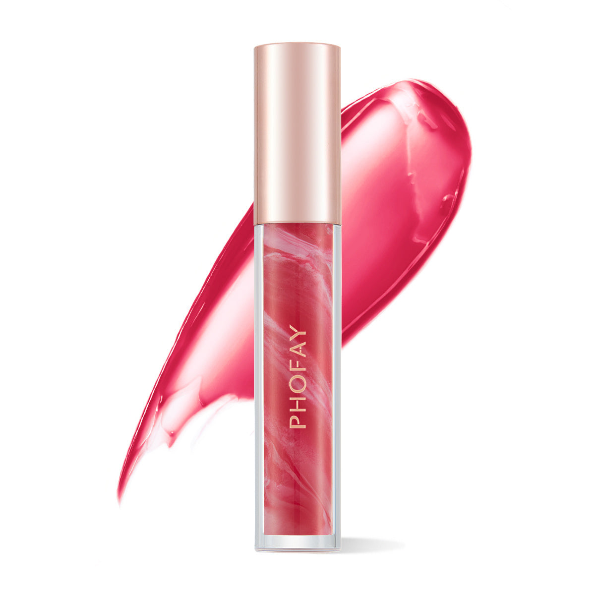 Phofay Rose Bloom Lip Gloss – Hydrating Floral Shine