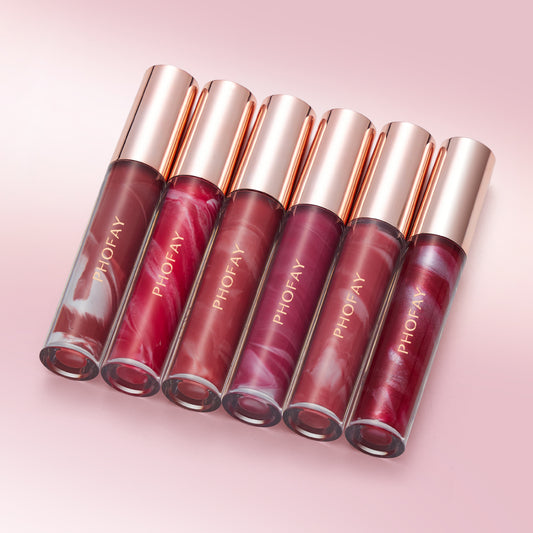 Phofay Rose Bloom Lip Gloss – Hydrating Floral Shine
