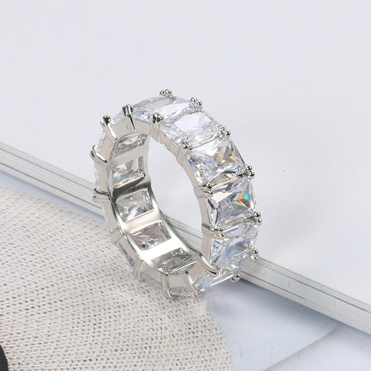 Bright Diamond Square Ring