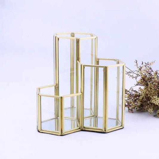 Hexagonal Composite Makeup Brush Holder