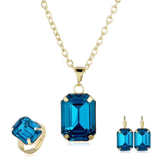Elegant Crystal Jewelry Set – European & American Style
