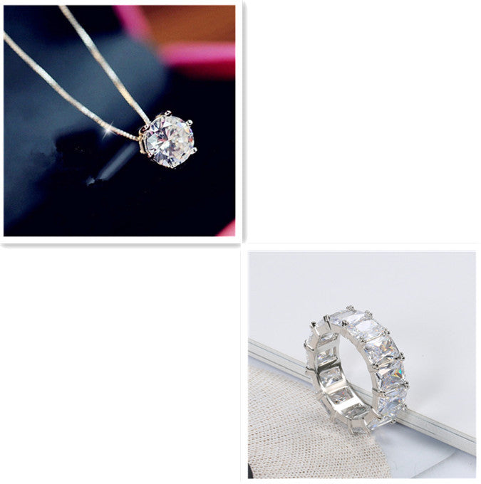 Bright Diamond Square Ring