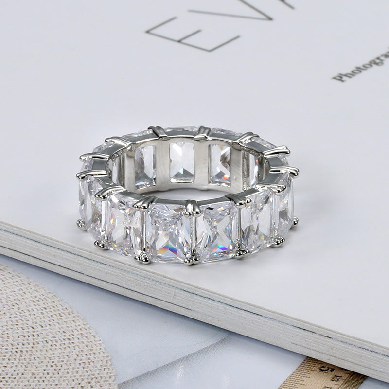 Bright Diamond Square Ring