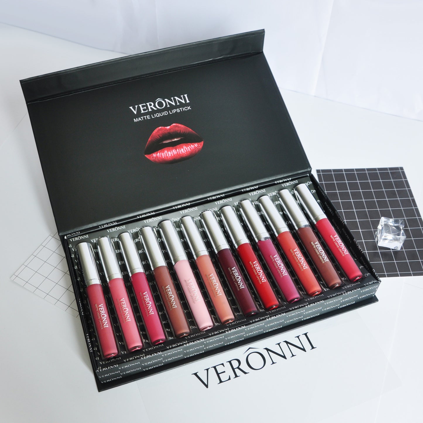 Velvet Bloom – 12-Color Matte Lipstick Gift Set