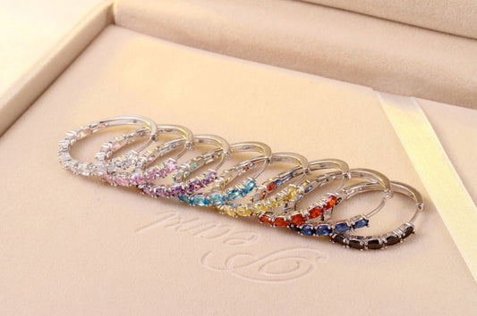 Chic Oval Zircon Earrings