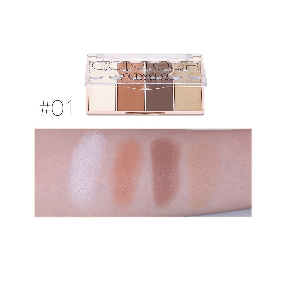 Rose Gold 4-Color Blush & Highlighter Palette – Glow & Define
