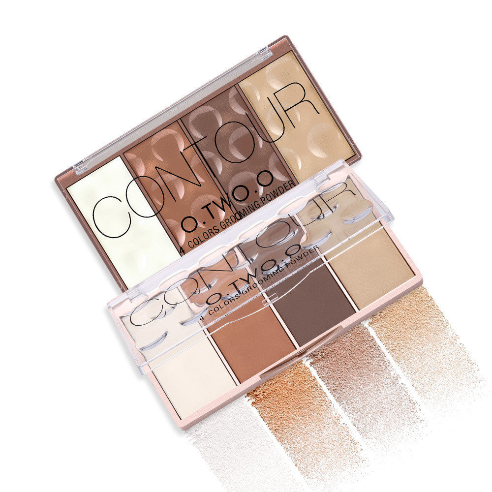 Rose Gold 4-Color Blush & Highlighter Palette – Glow & Define