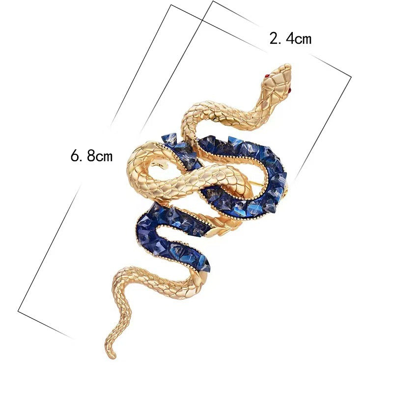 Elegant Spirit Snake Brooch