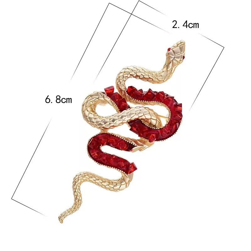 Elegant Spirit Snake Brooch