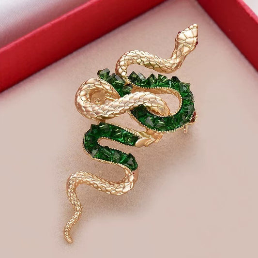 Elegant Spirit Snake Brooch