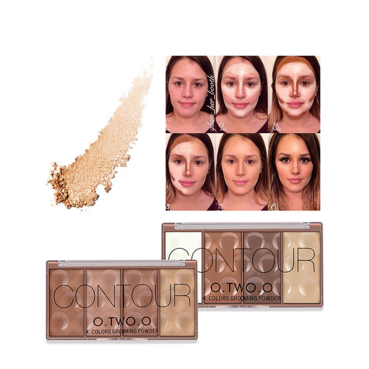 Rose Gold 4-Color Blush & Highlighter Palette – Glow & Define