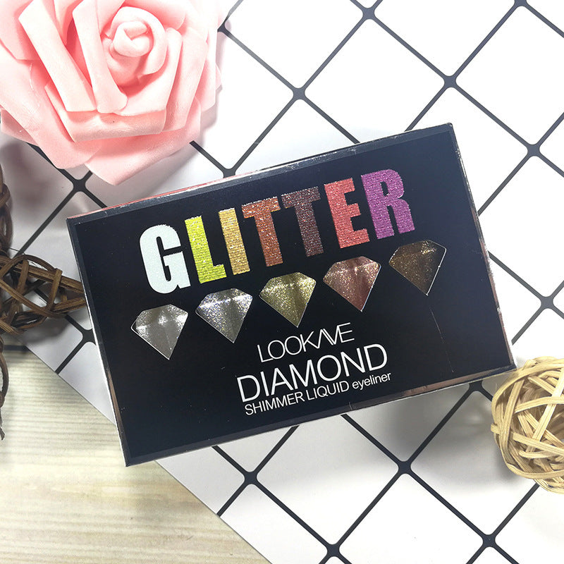 5-Color Liquid Eyeshadow & Eyeliner Set