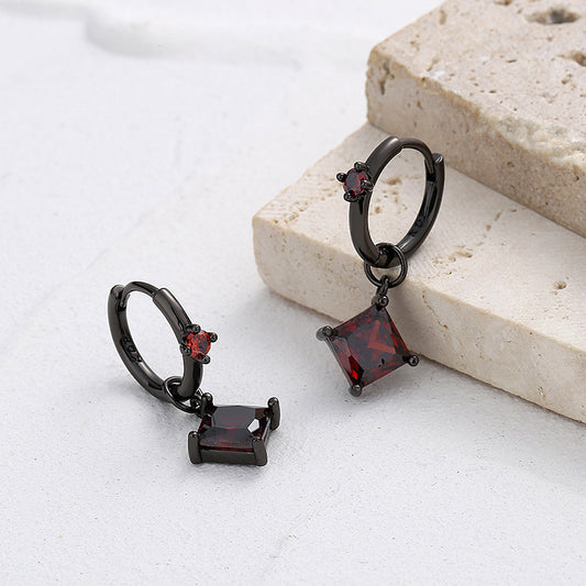 Modern Chic Black and Gold Earrings